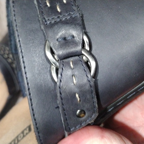 Clarks Collection dark blue leather mules. Size 8 - Picture 4 of 10